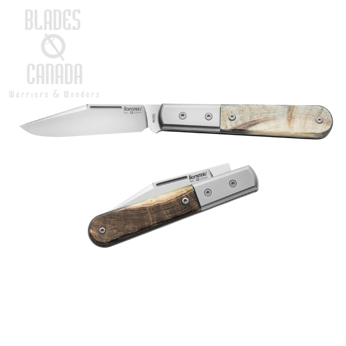 Lion Steel Barlow Shuffler Slipjoint Knife, M390, Ram Horn, CK0112 RM